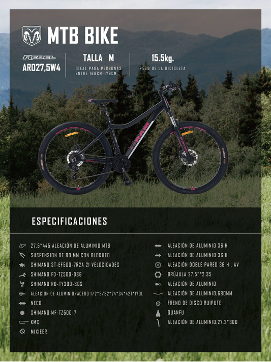 MTB EJEMPLO ROSA