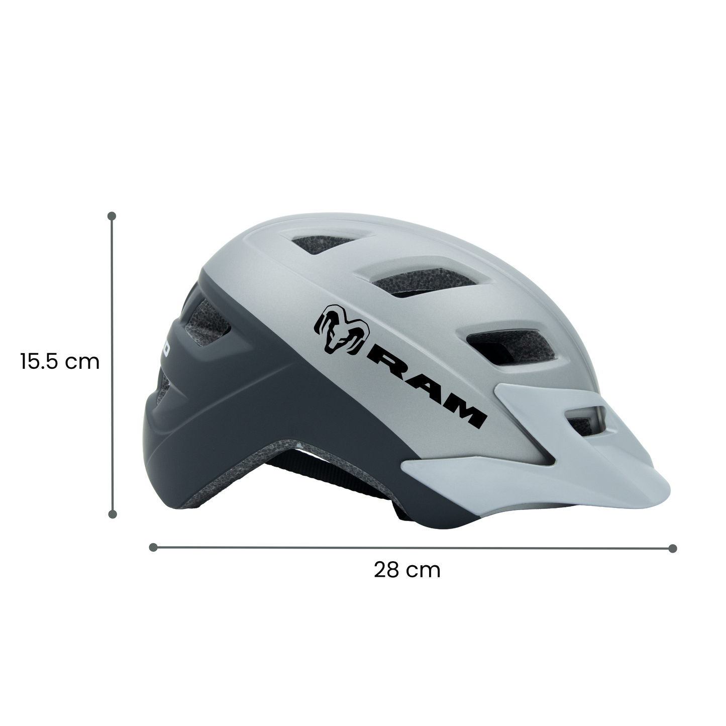 Casco de Ciclismo de Montaña MTB, Gris