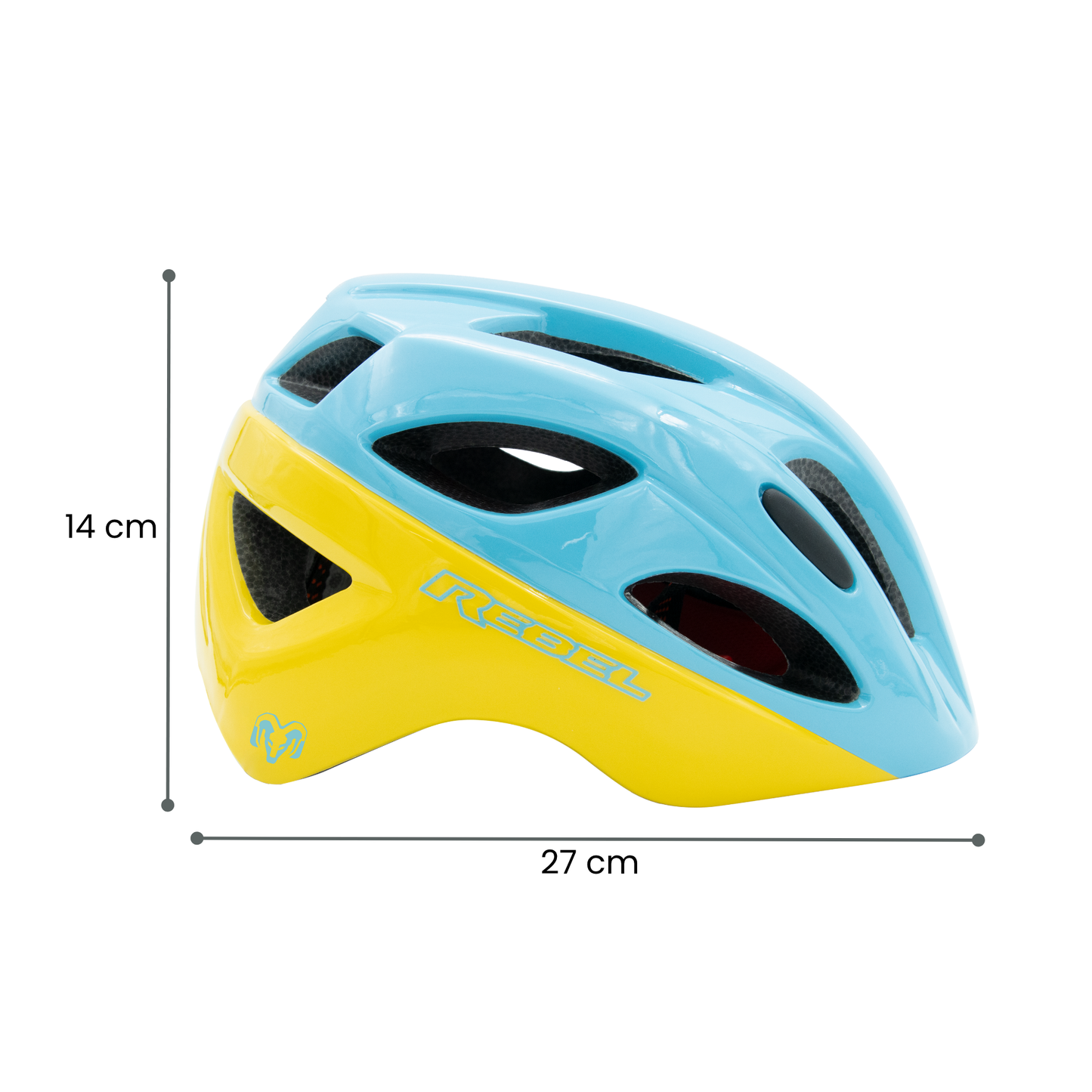 Casco Infantil de Ciclismo de Montaña MTB, Azul Claro