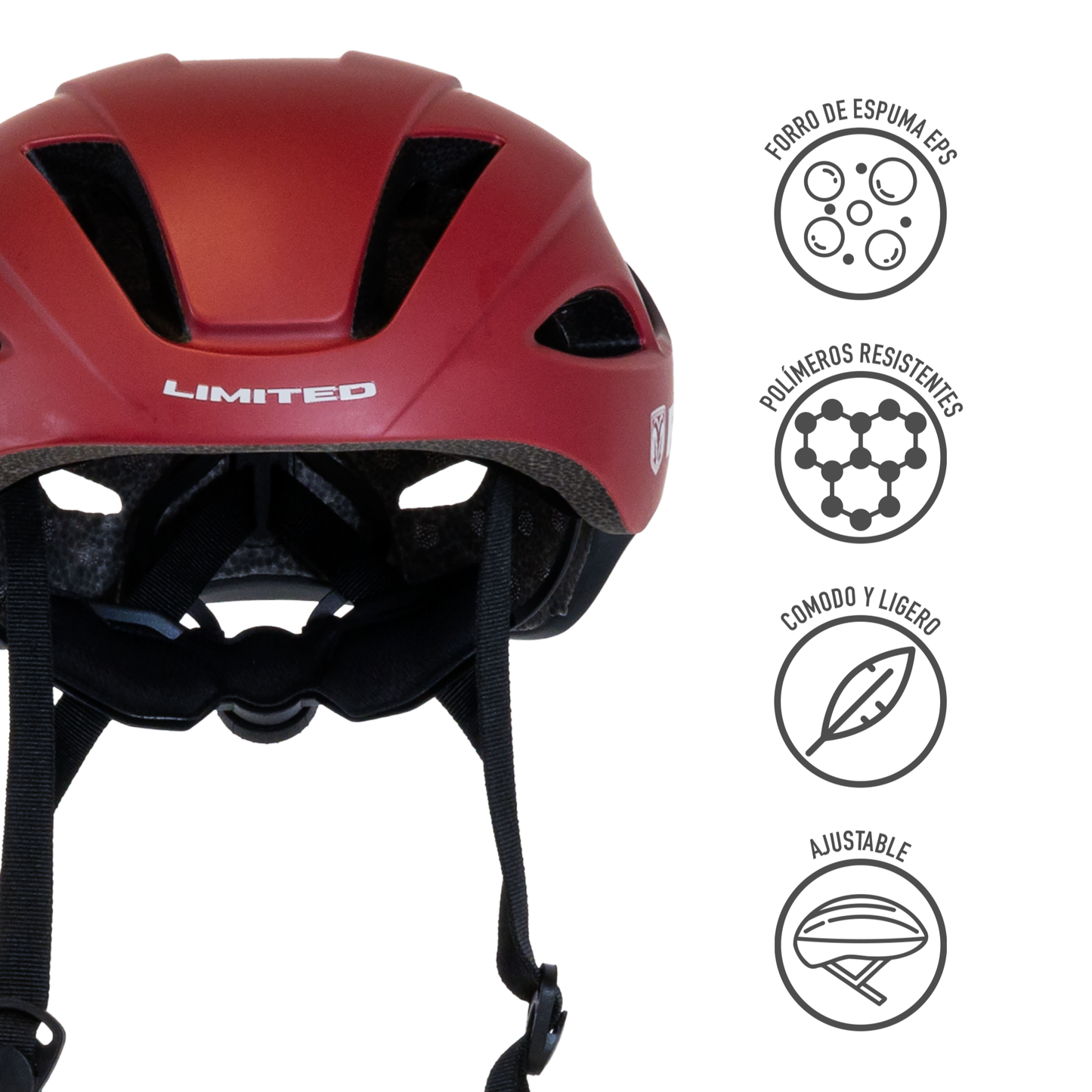 Casco Para Ciclismo Road Aerodinámico Ajustable, Vino