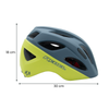 Casco Juvenil de Ciclismo Para Montaña Ajustable, Azul con Verde