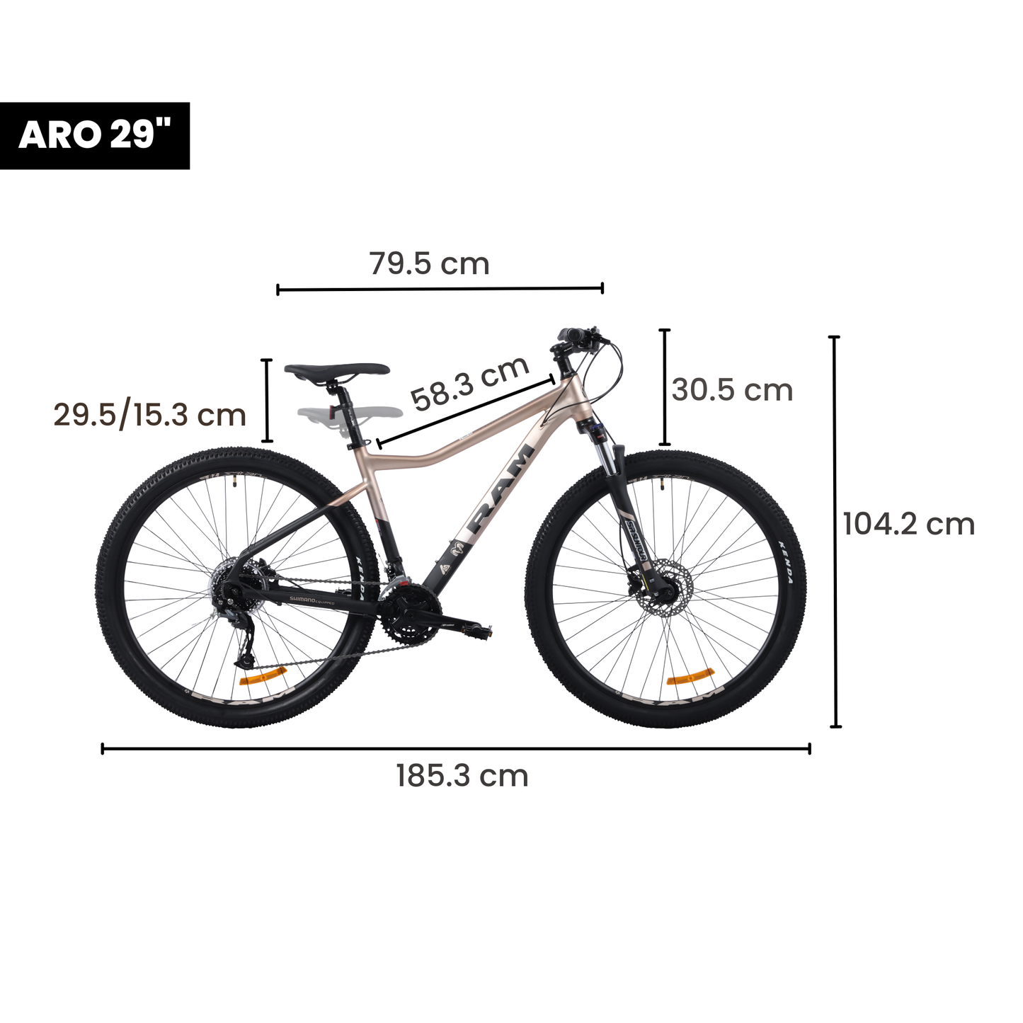 Bicicleta TRX R29 Frenos Hidráulicos T. G Negro-Taupe