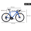 Bicicleta Road R700 C.54 T G, Azul Rey