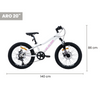 Bicicleta de Montaña Infantil R20 Blanco