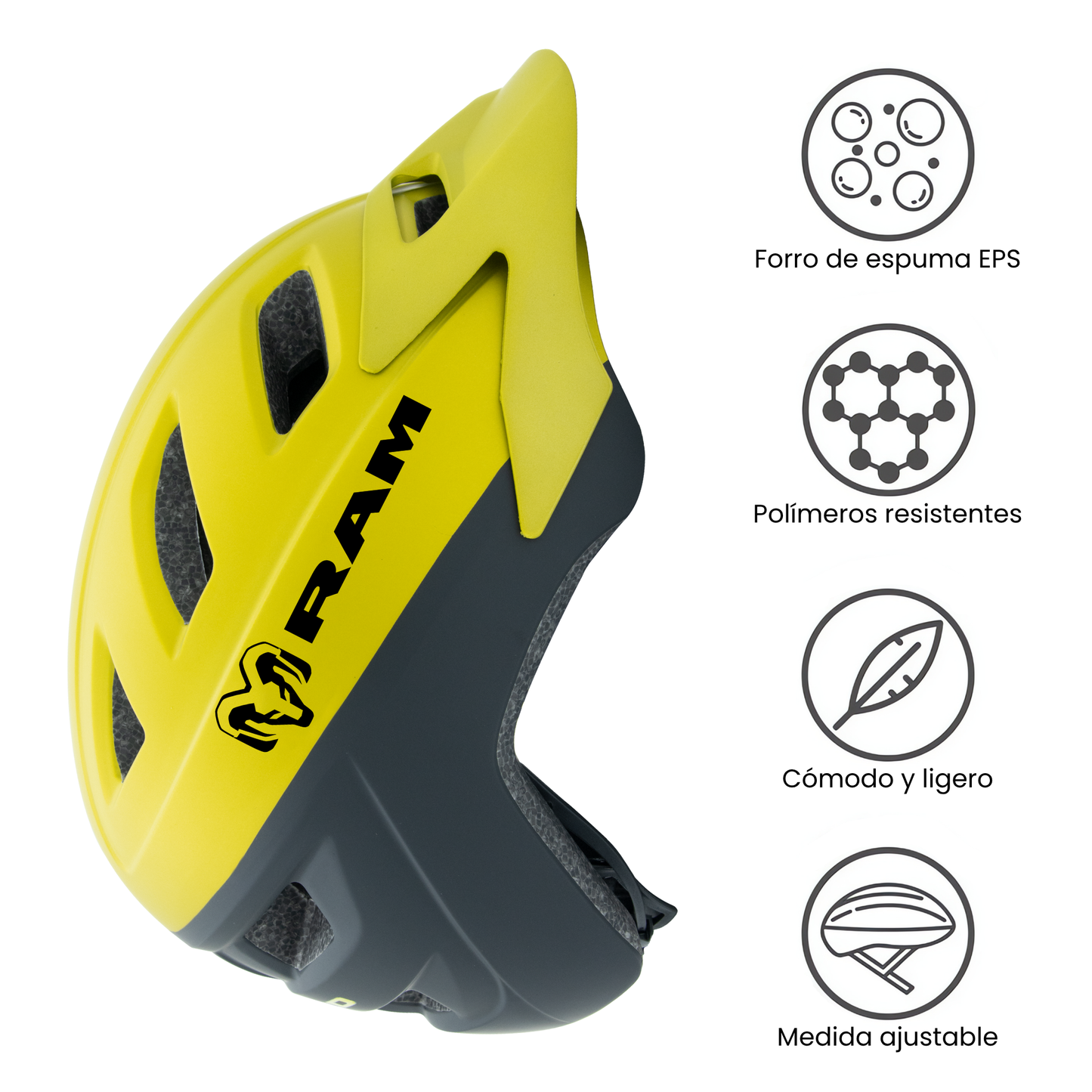 Casco de Ciclismo de Montaña, Amarillo