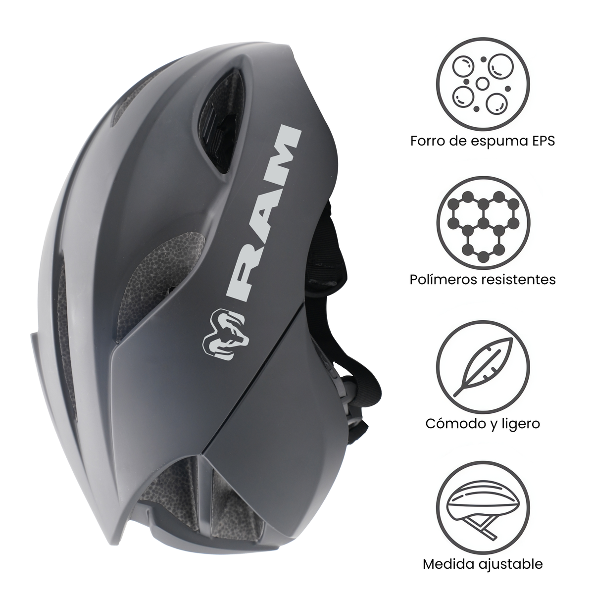 Casco de Ciclismo ROAD, Negro