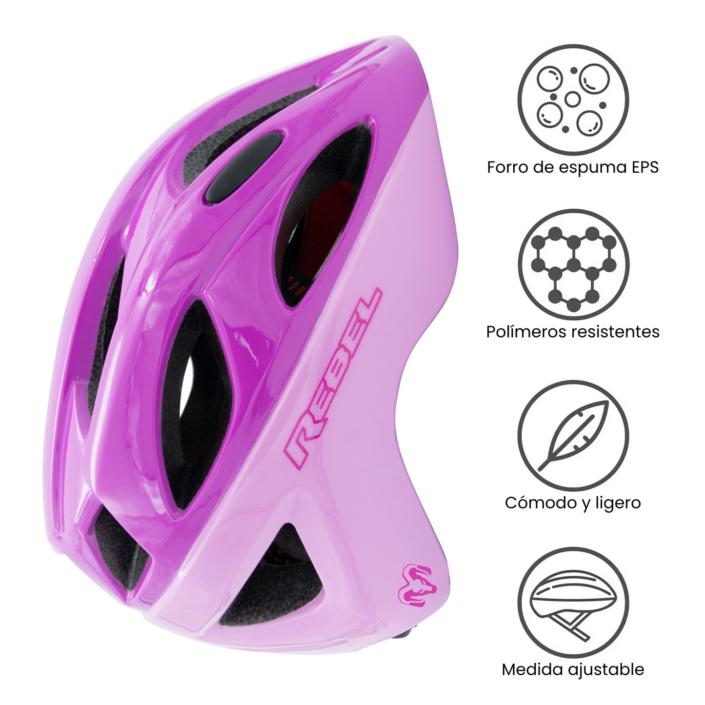 Casco Infantil de Ciclismo de Montaña MTB, Rosa