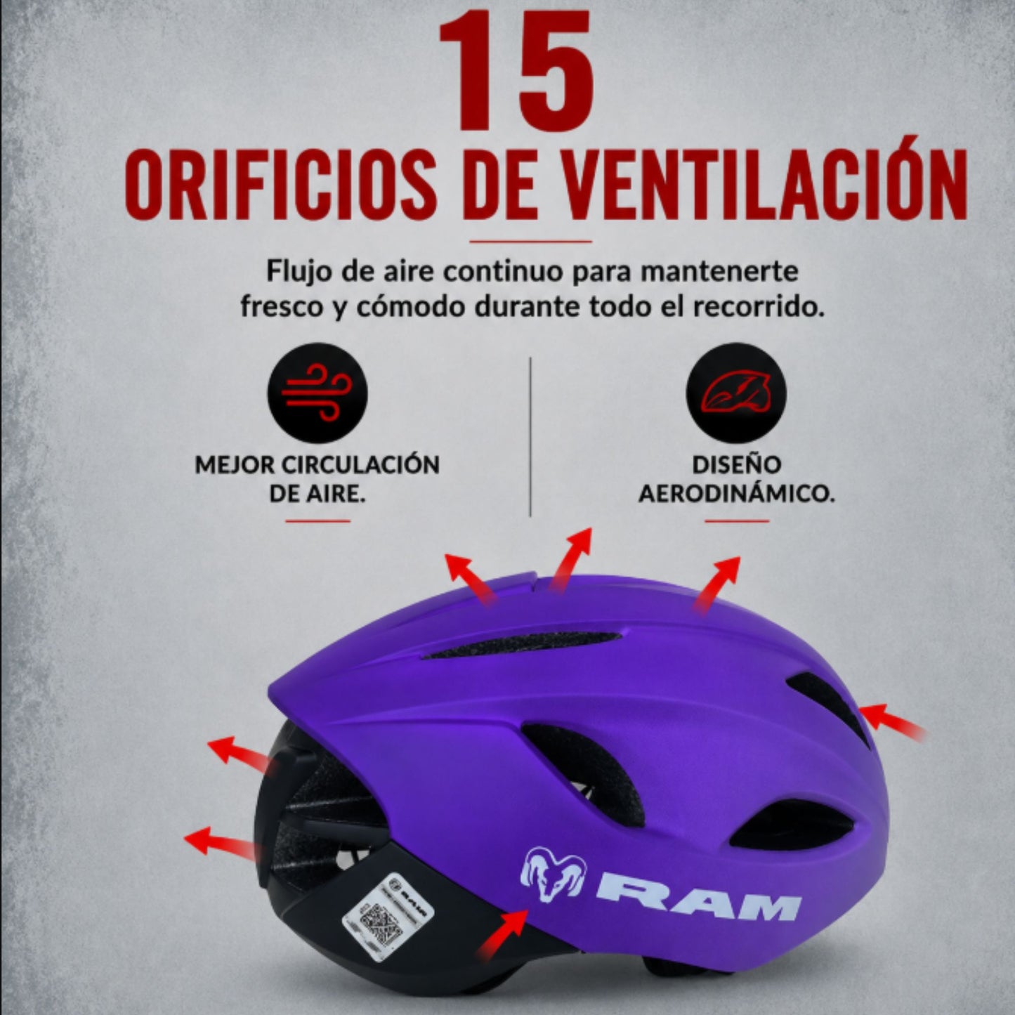 Casco de Ruta, Talla G, Morado