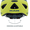 Casco Juvenil de Ciclismo Para Montaña Ajustable, Azul con Verde