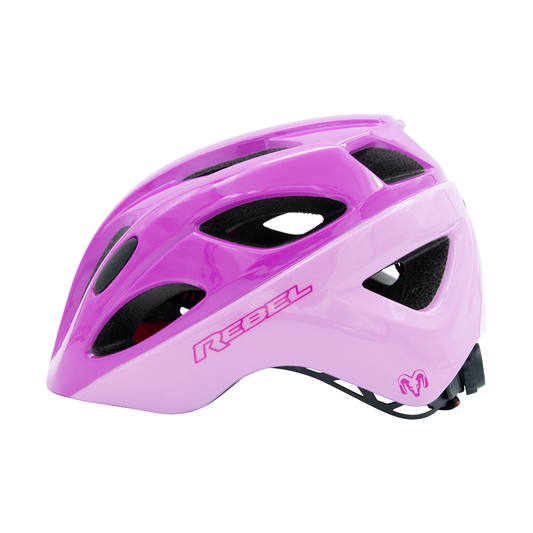 Casco Infantil de Ciclismo de Montaña MTB, Rosa