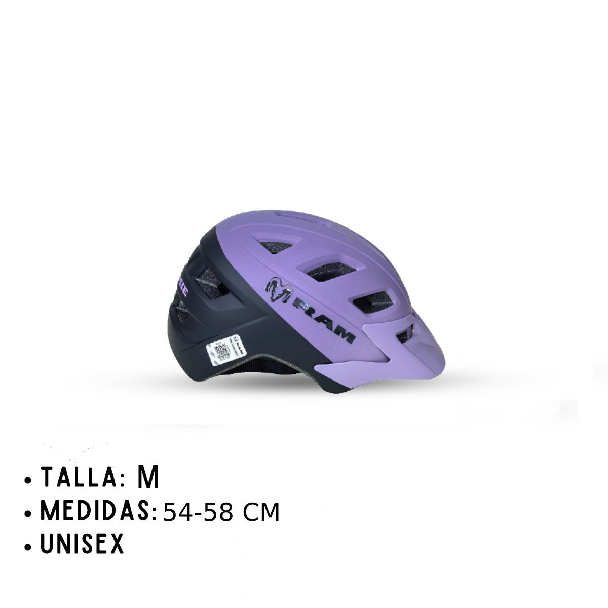 Casco MTB de Ciclismo para Montaña, Lila