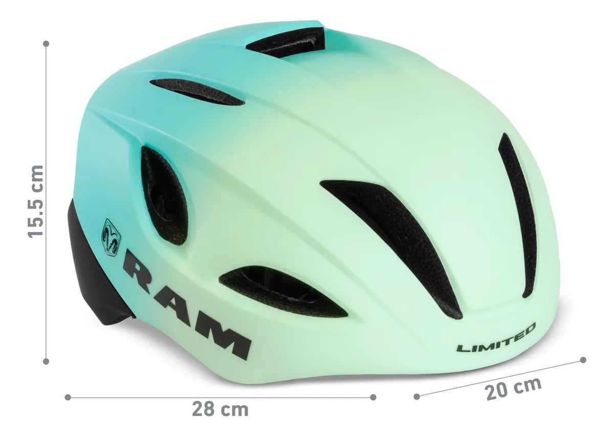 Casco Para Ciclismo Road Aerodinámico Ajustable, Verde Azulado