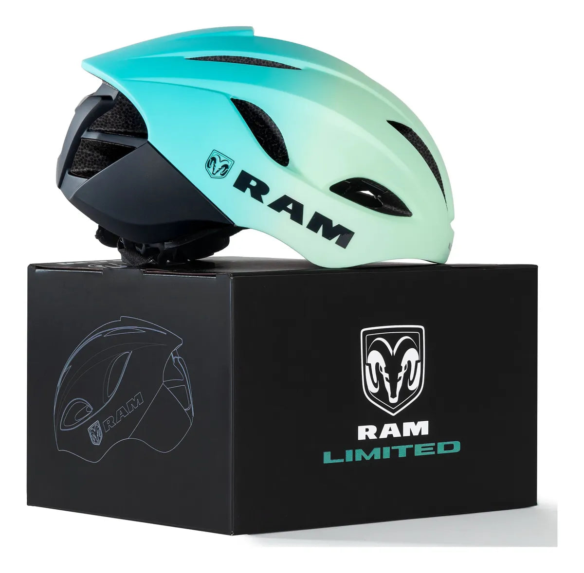 Casco Para Ciclismo Road Aerodinámico Ajustable, Verde Azulado