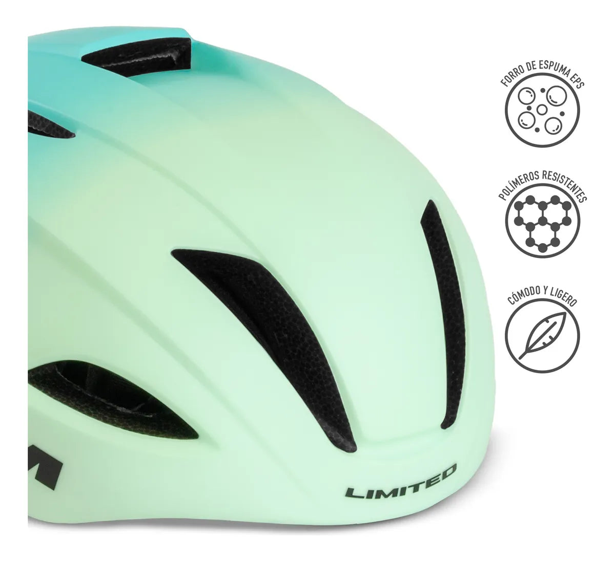 Casco Para Ciclismo Road Aerodinámico Ajustable, Verde Azulado