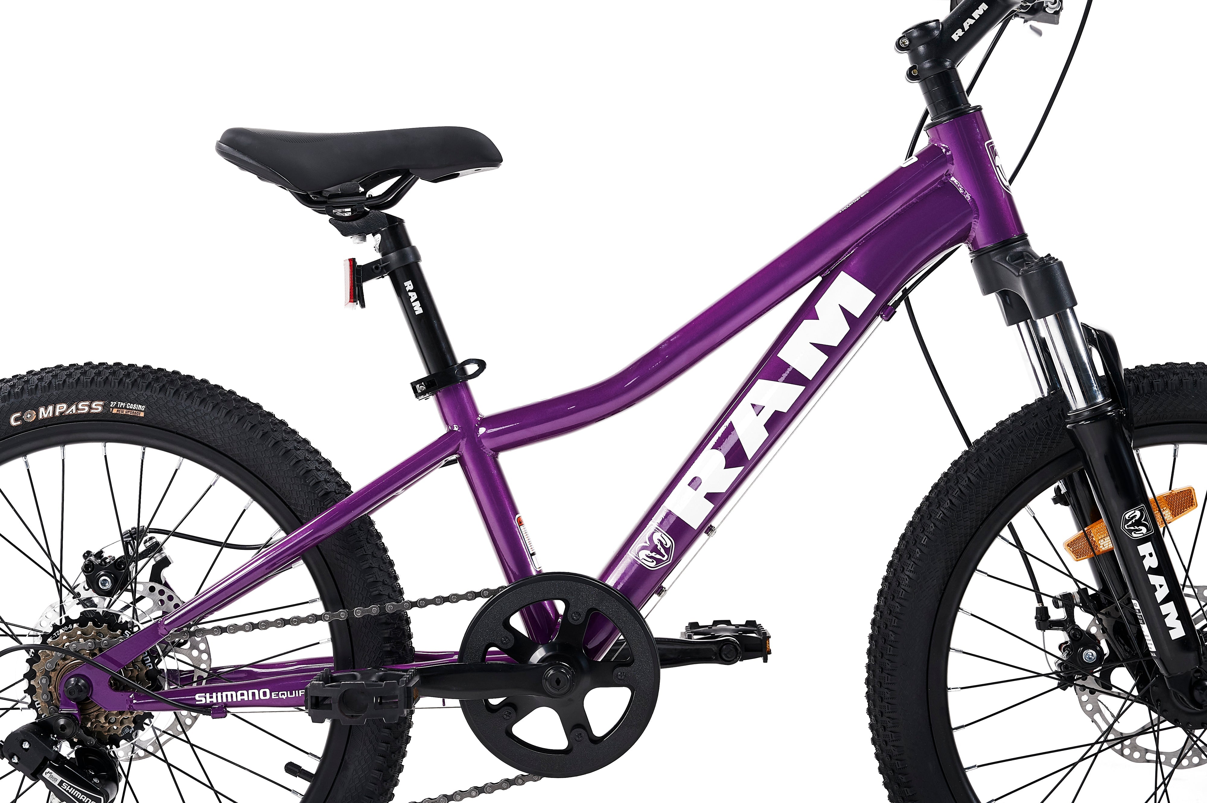 Bicicleta Montaña RAM Rebel Kids | Rodada 20  | K20 6 Velocidades MTB  | Color Morada